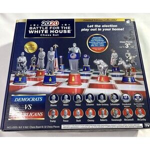 BulbHead 2020 Battle For The White House Chess Set DEMOCRATS VS REPUBLICANS